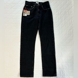 Levi’s 501 Original High Rise Rhinestone Studded Black Jeans NWT